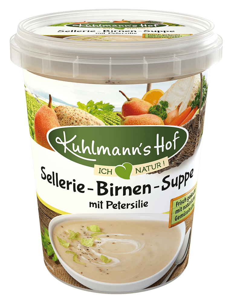 Sellerie-Birnen-Suppe mit Petersilie